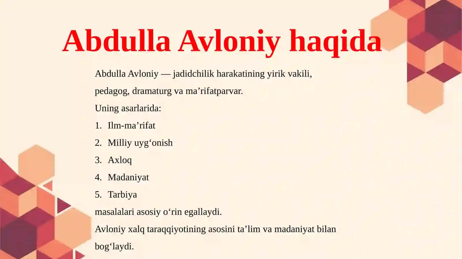 Avloniyning “Madaniyatto‘lqinlari” maqolasiva E.Tofflerning “Uchinchito‘lqin” asarini qiyosiy tahliletish 4