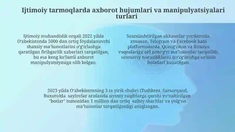 Ijtimoiy Tarmoqlarda axborot xurujlari va taqdidlari 4