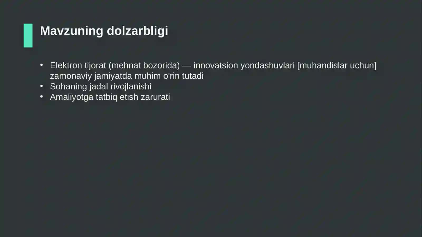 Elektron tijorat (mehnat bozorida) — innovatsion yondashuvlari [muhandislar uchun] 4