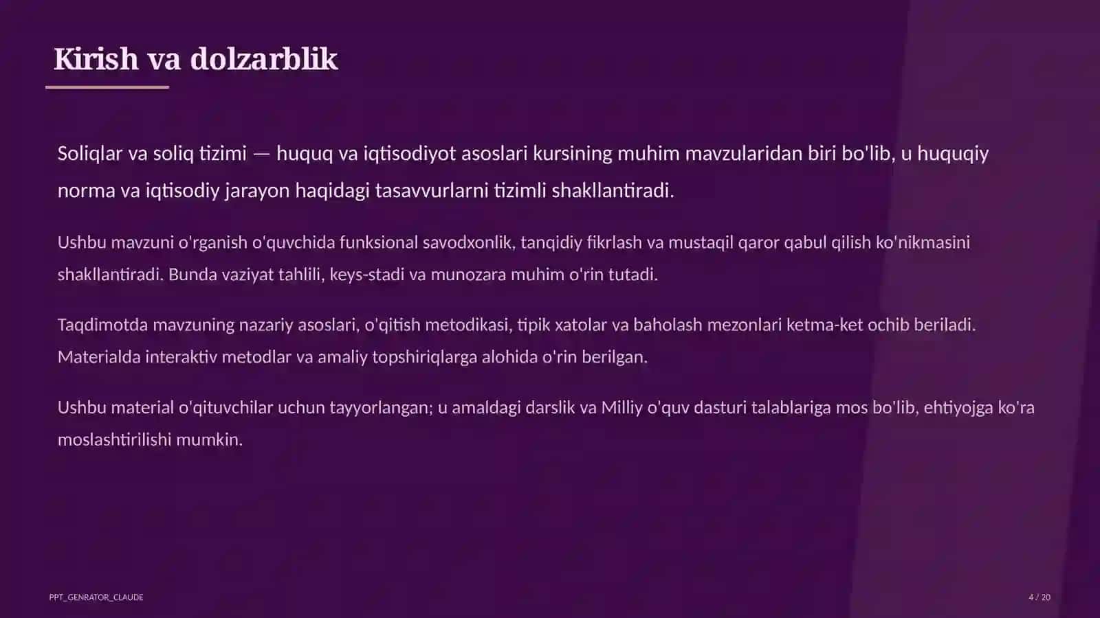 Soliqlar va soliq tizimi (10-sinf) 4