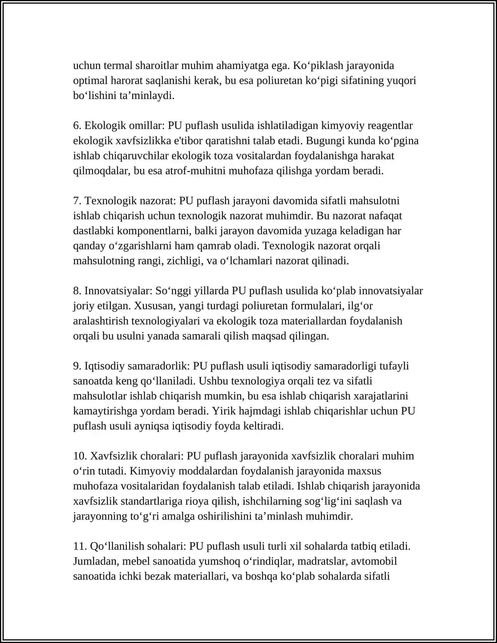 PUFLASH USULIDA PLASTMASSALARDAN BUYUM ISHLAB CHIQARISH 4