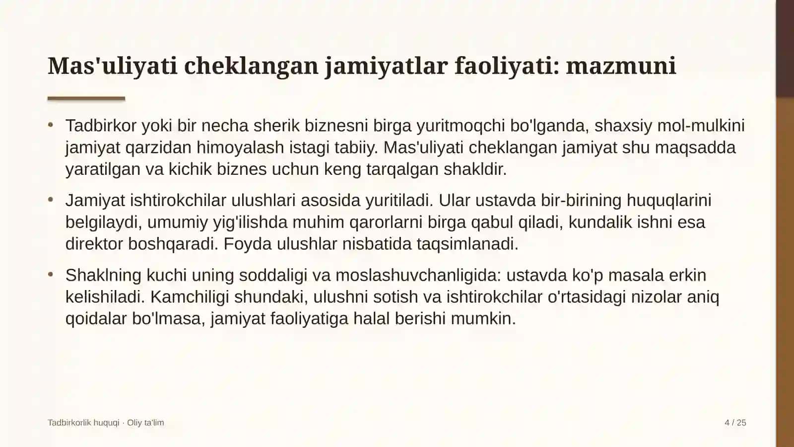 avtomobilsozlik sanoatida mas'uliyati cheklangan jamiyatlar faoliyati 4528 4