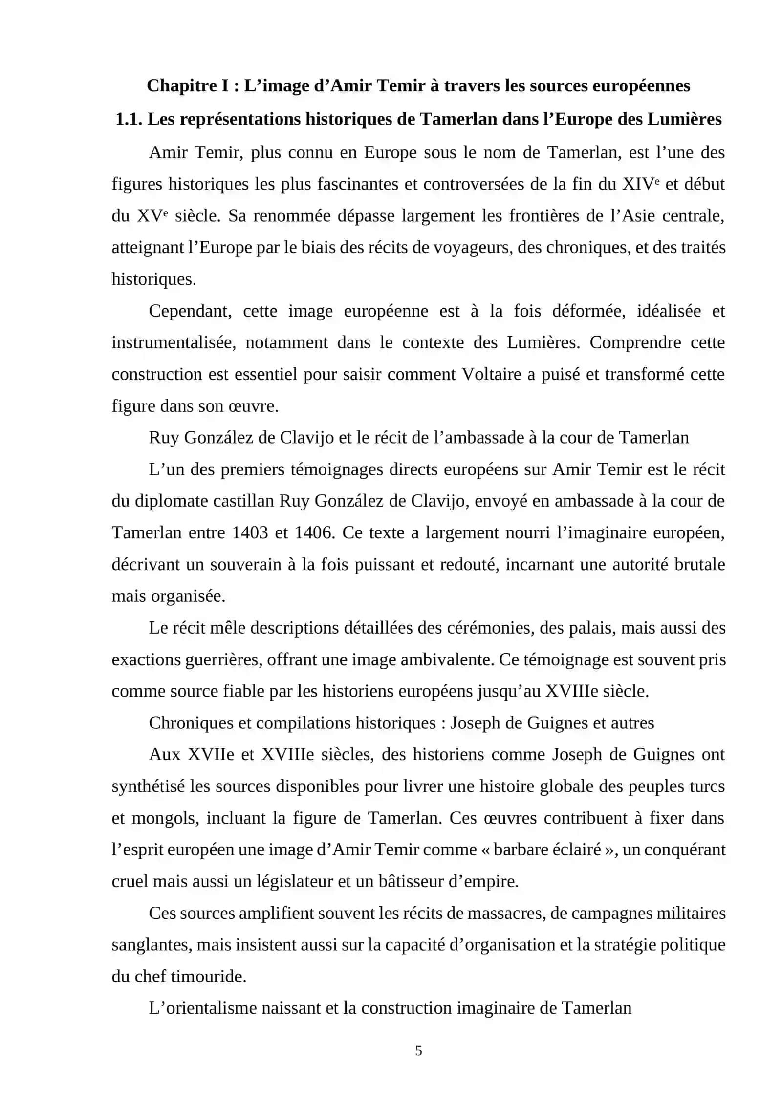 INTERPRÉTATION DES IMAGES D'AMIR TEMIR ET DES TIMURIDES DANS L'ŒUVRE DE VOLTAIRE 4