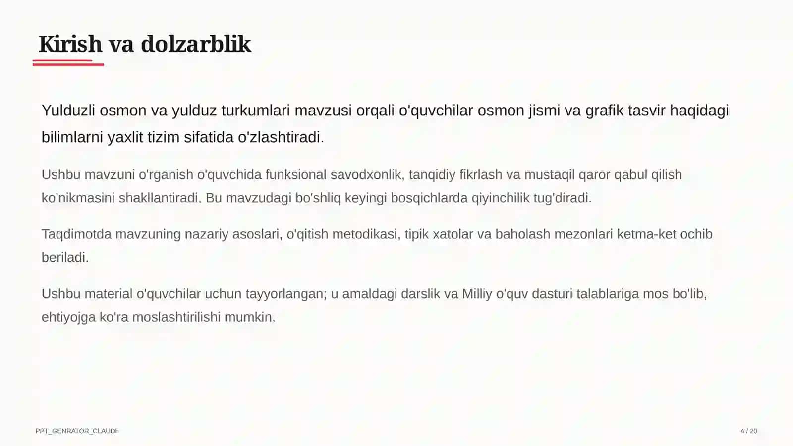 Yulduzli osmon va yulduz turkumlari (8-sinf) 4