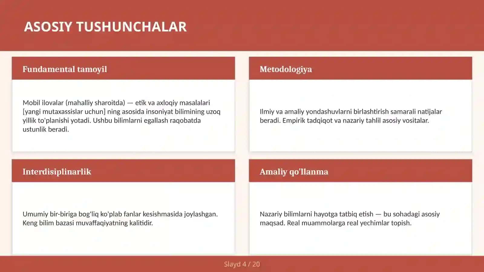 MOBIL ILOVALAR (MAHALLIY SHAROITDA) — ETIK VA AXLOQIY MASALALARI [YANGI MUTAXASSISLAR UCHUN] 4