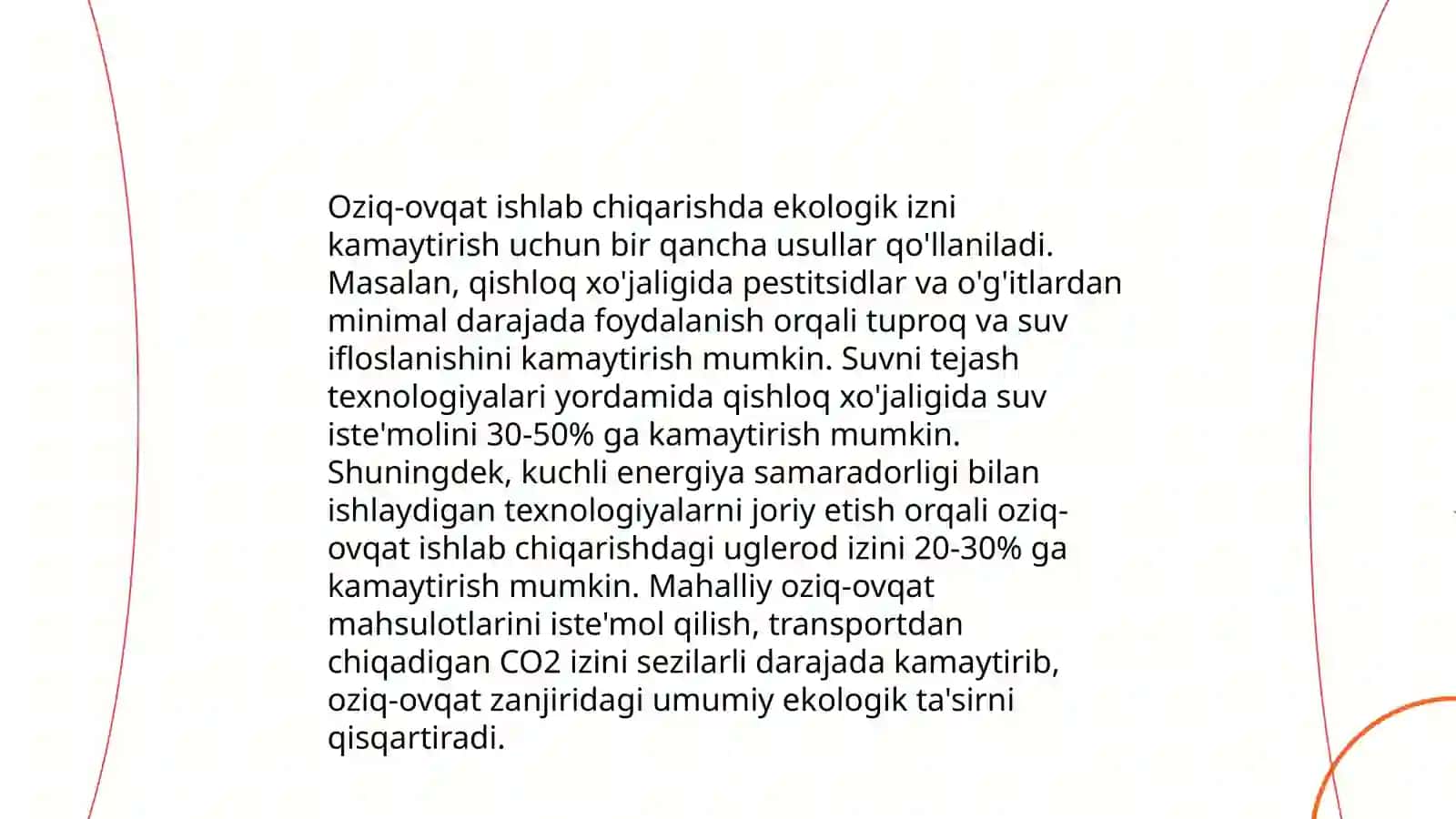 Oziq-ovqat xavfsizligi va barqaror qishloq xo'jaligi 4