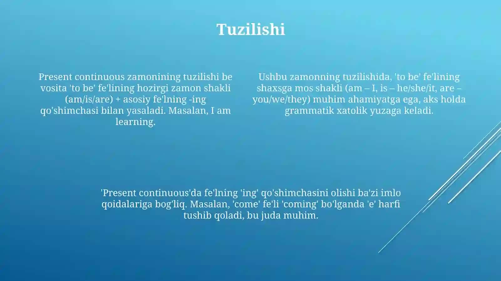 Present continuous tense 4