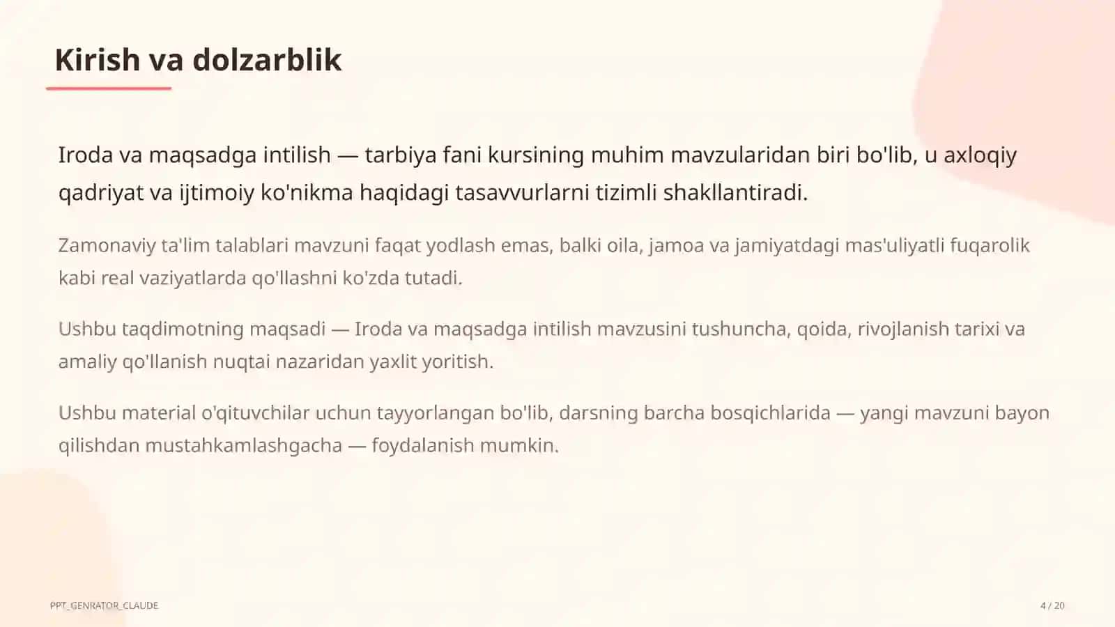 Iroda va maqsadga intilish (9-sinf) 4