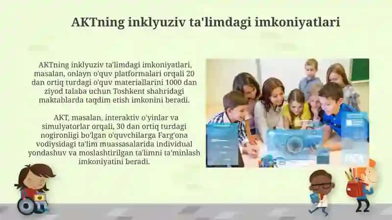 Inklyuziv talim jarayonida pedagogik va axborot kommunikatsiya texnologiyalaridan foydalanish 4