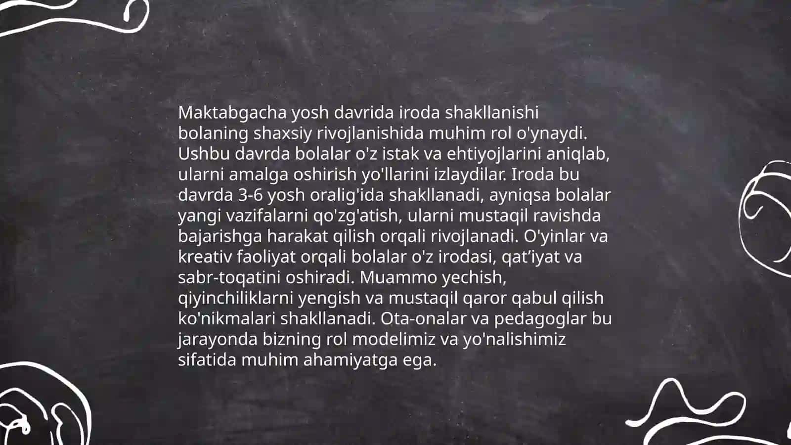 Maktabgacha boʻlgan yoshdagi bolaning irodaviy sohasining psixadiagnostikasi 4