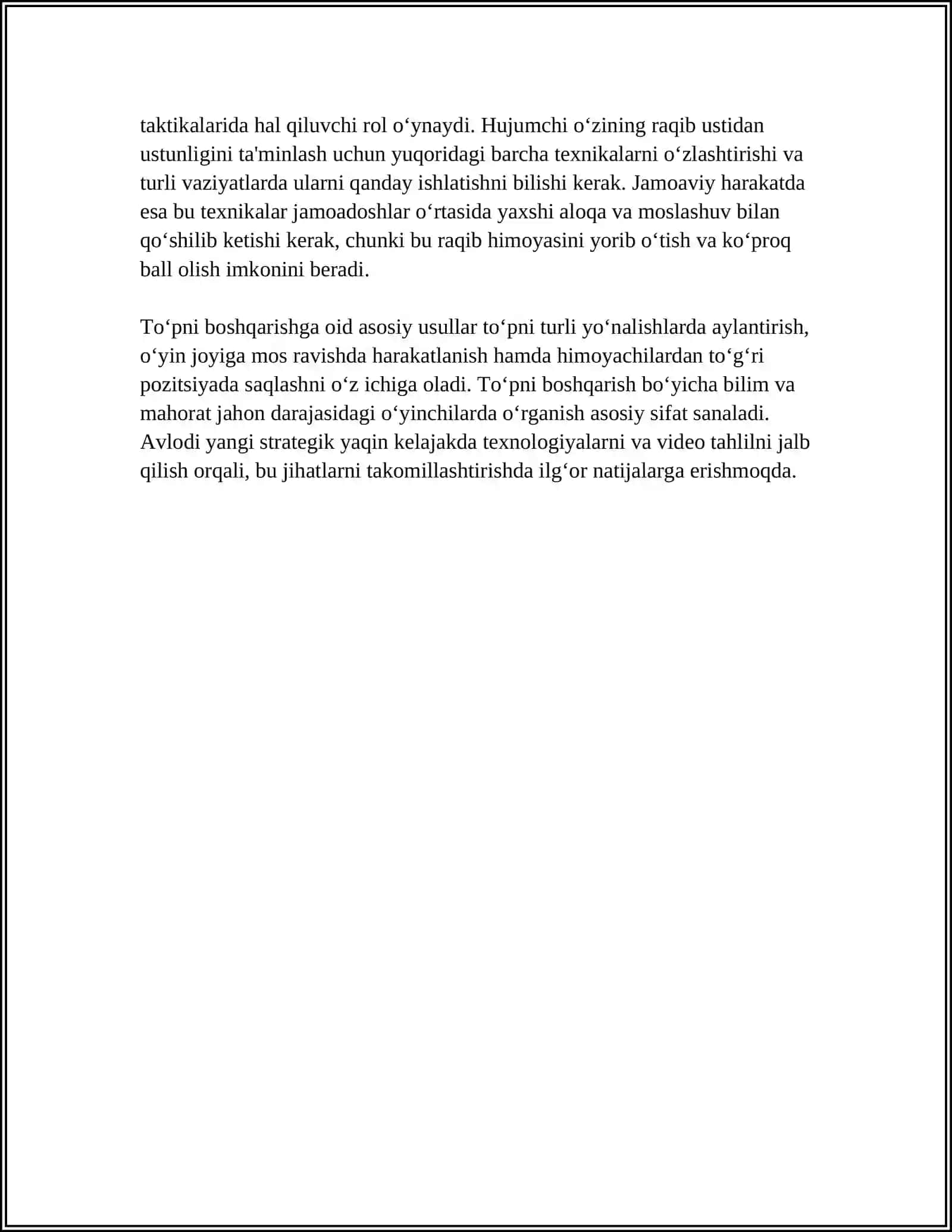 BASKETBOL OʻYIN TEXNIKASI VA TAKTIKASINING TASNIFI 4