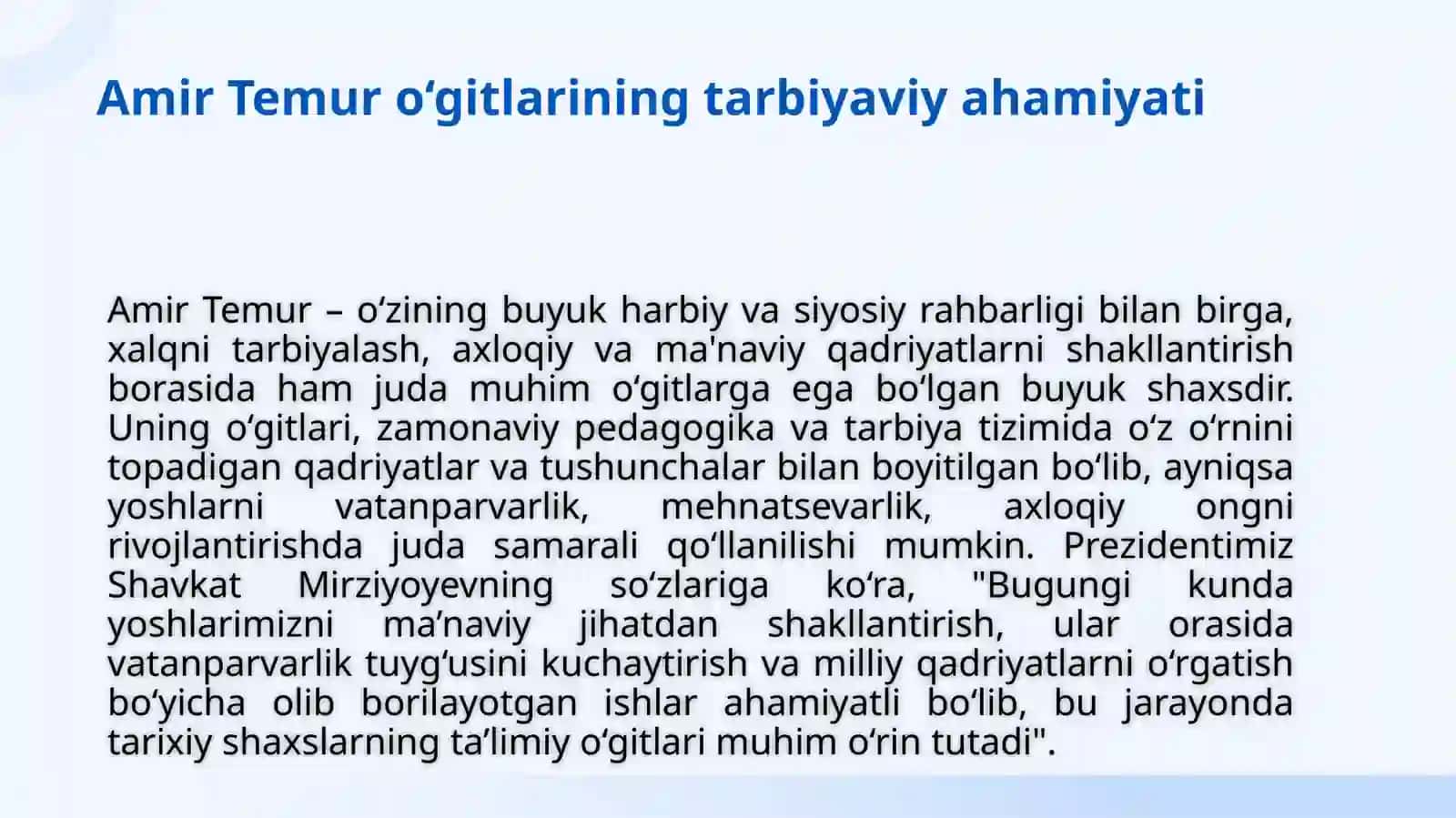 AMIR TEMUROʻGITLARININGTARBIYAVIYAHAMIYATI 4