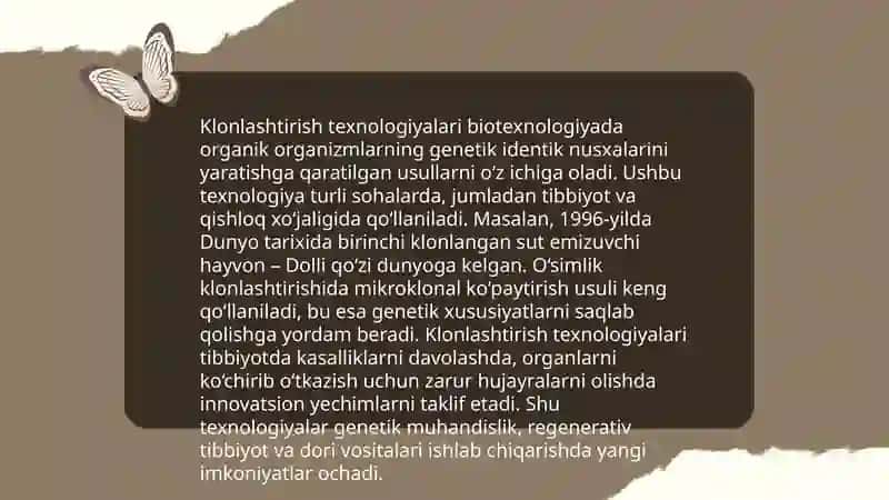 Biotexnologiya tarmoqlarini ilmiy tadqiqot yutuqlari va uning ahamiyati 4