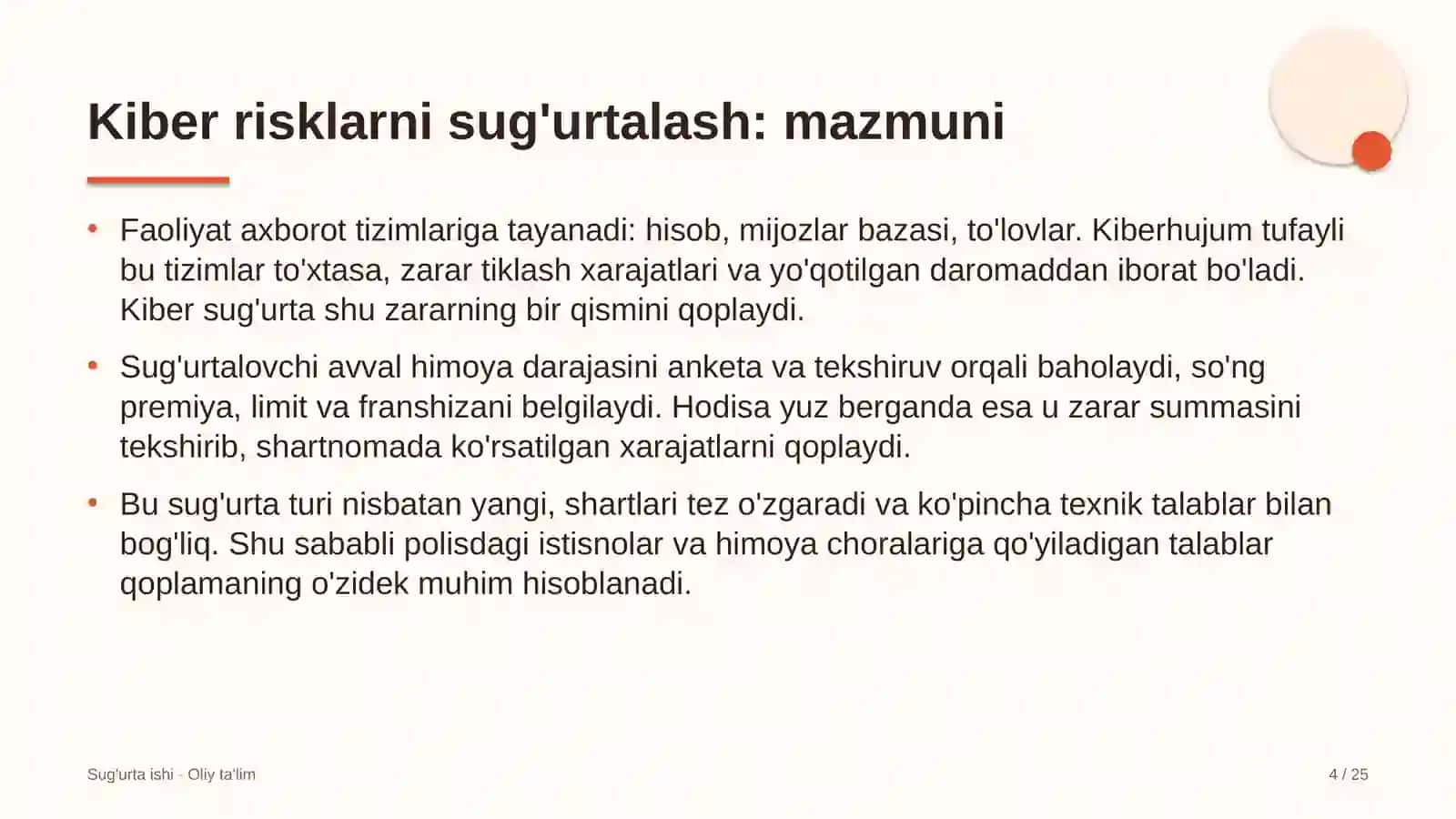 Bolalar sog'lomlashtirish oromgohlarida kiber risklarni sug'urtalash 4
