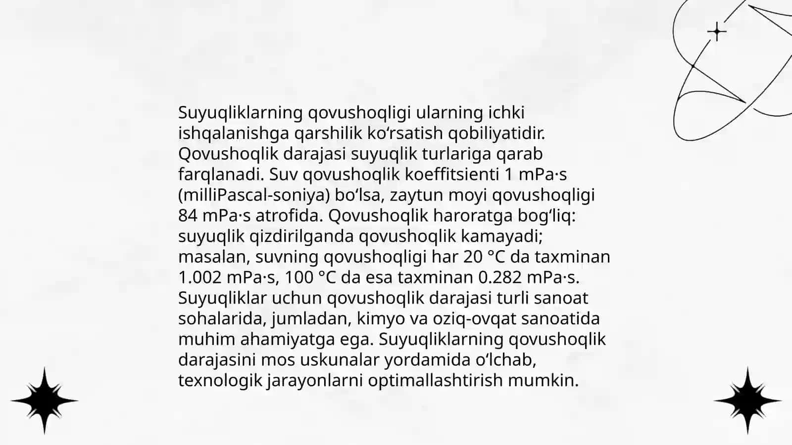 Suyuqlikning mexanik xossalari 4