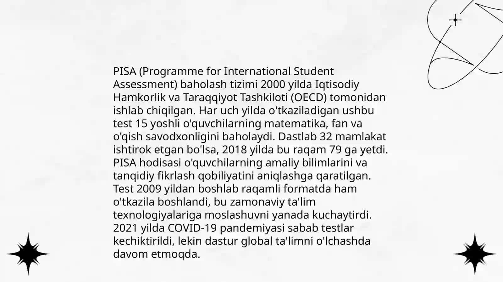 PISA xalqaro baholash tizimi 4