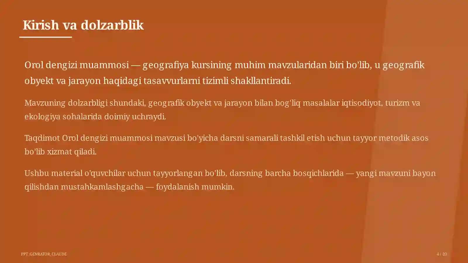 Orol dengizi muammosi (8-sinf) 4