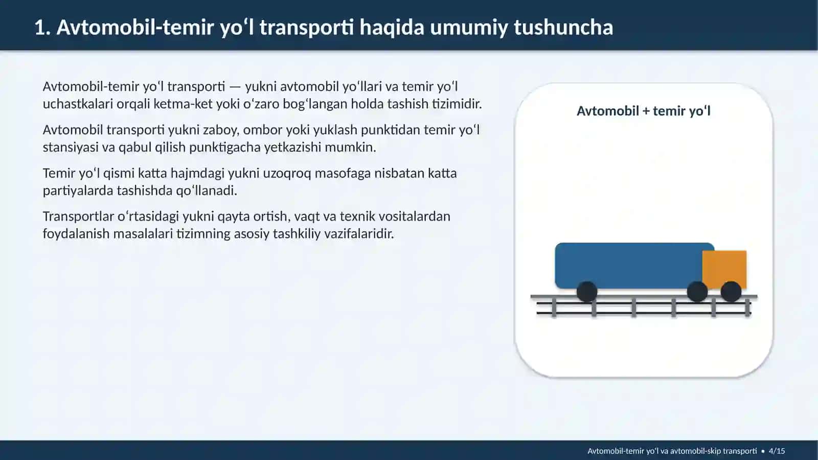 AVTOMOBIL-TEMIR YO‘L VAAVTOMOBIL-SKIP TRANSPORTI 4
