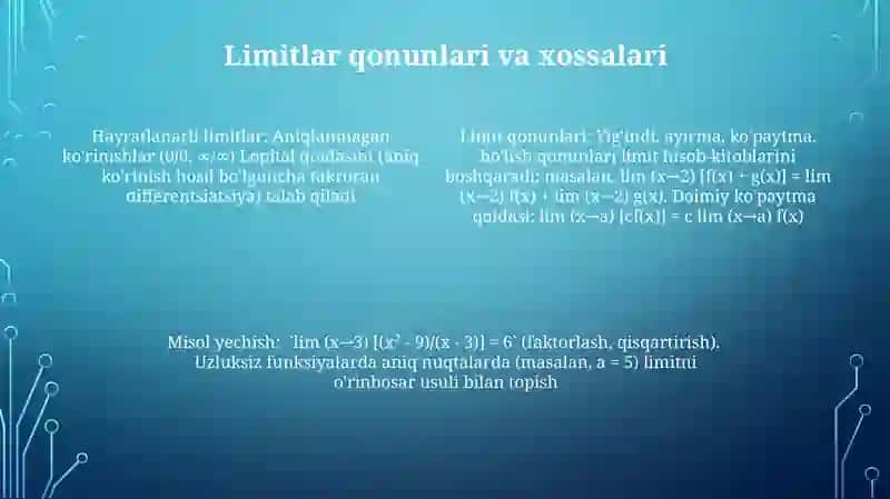 Ajoyib limitlar 4