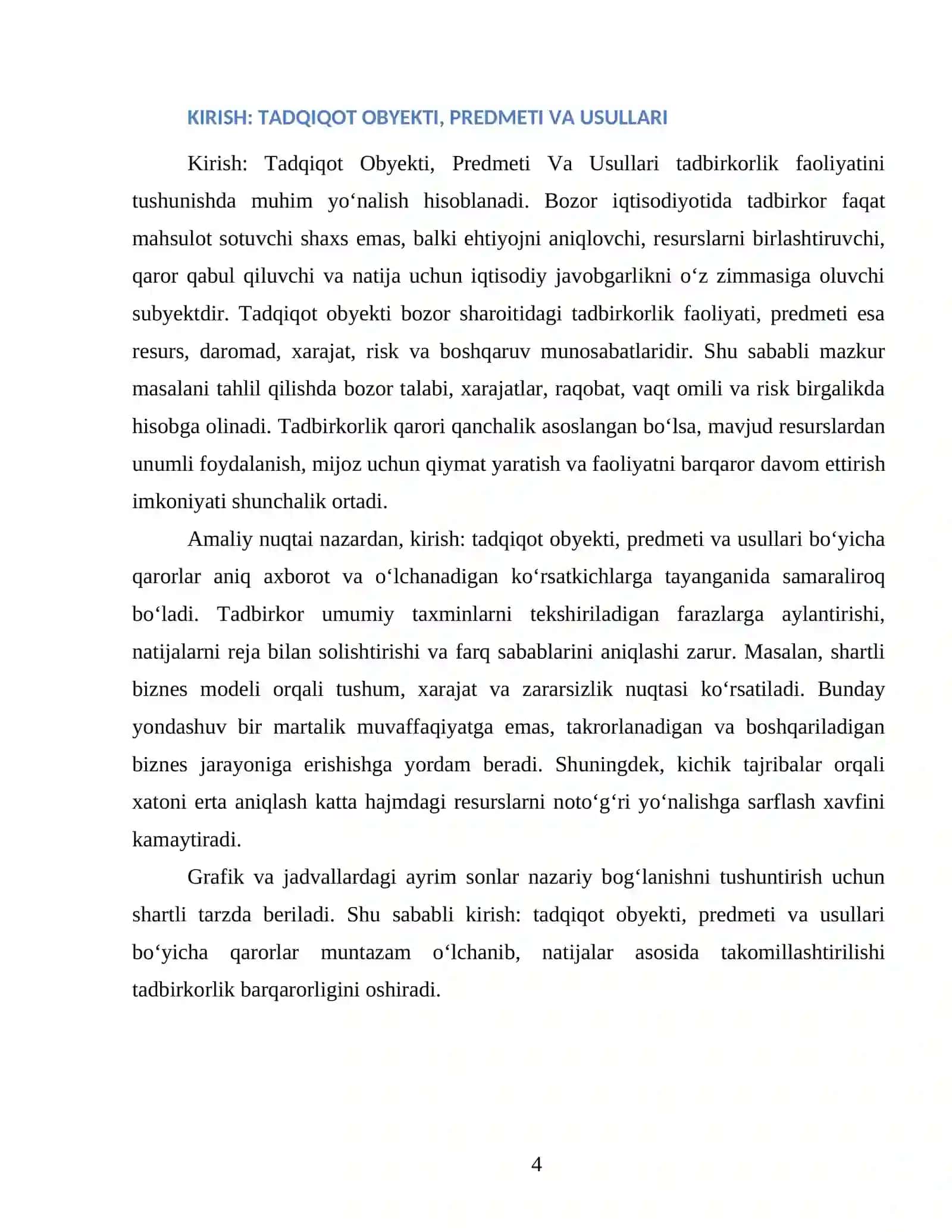 TADBIRKORLIK FAOLIYATI 4