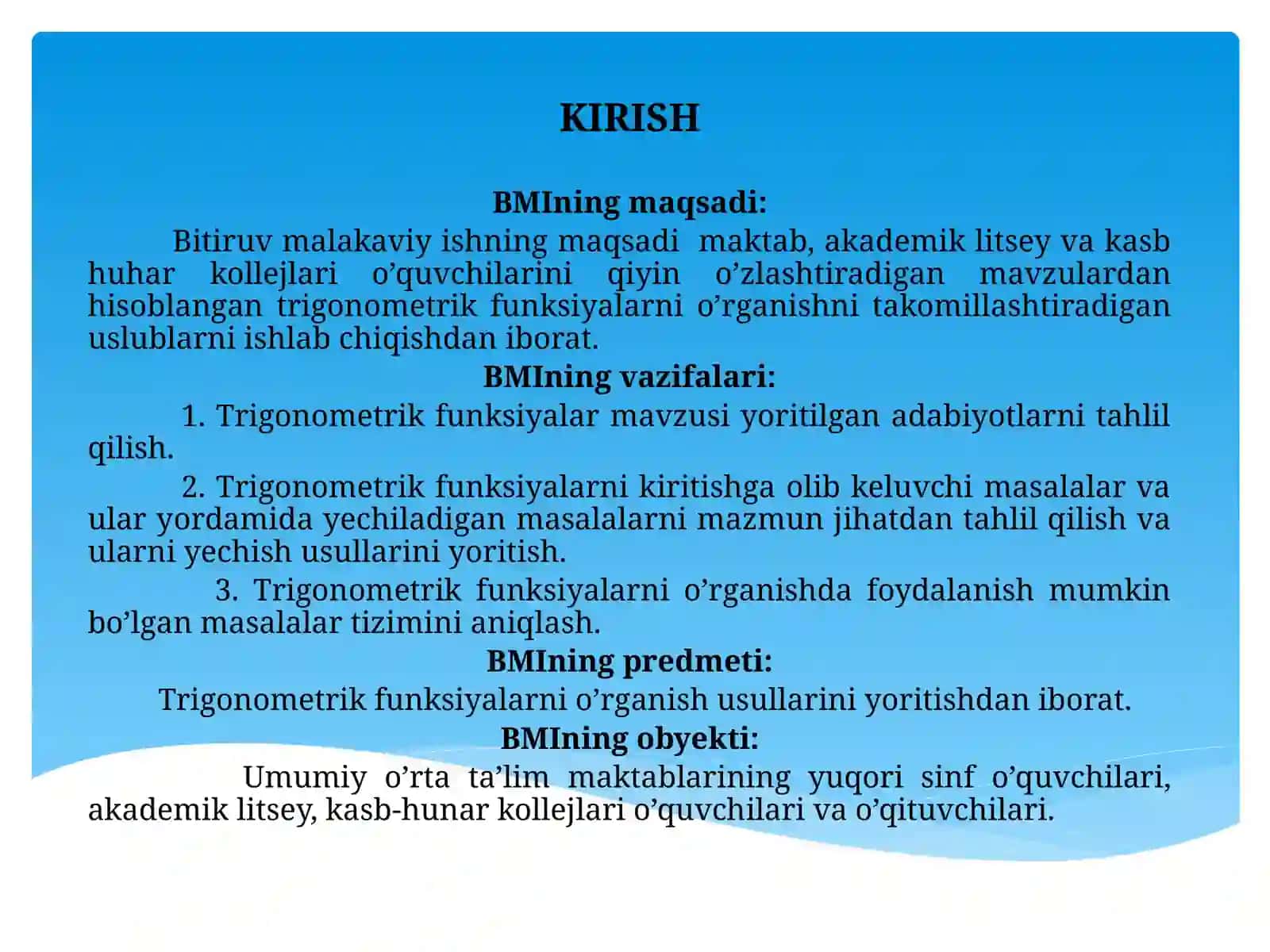 TRIGONOMETRIK TENGLAMALARNI O’RGANISH USLUBLARI 4