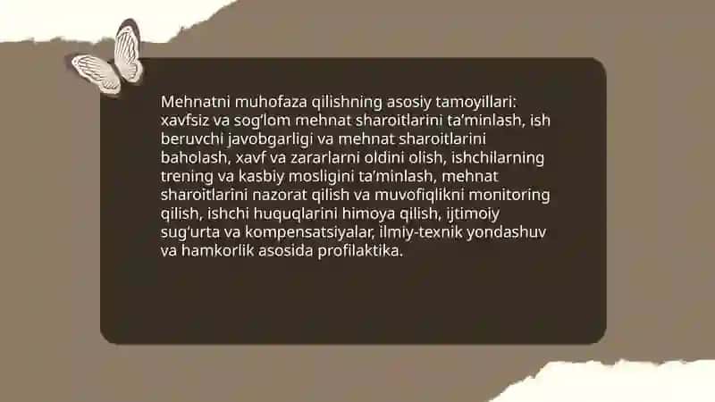 Mehnatni muhofaza qilish to'g'risida qonun 4