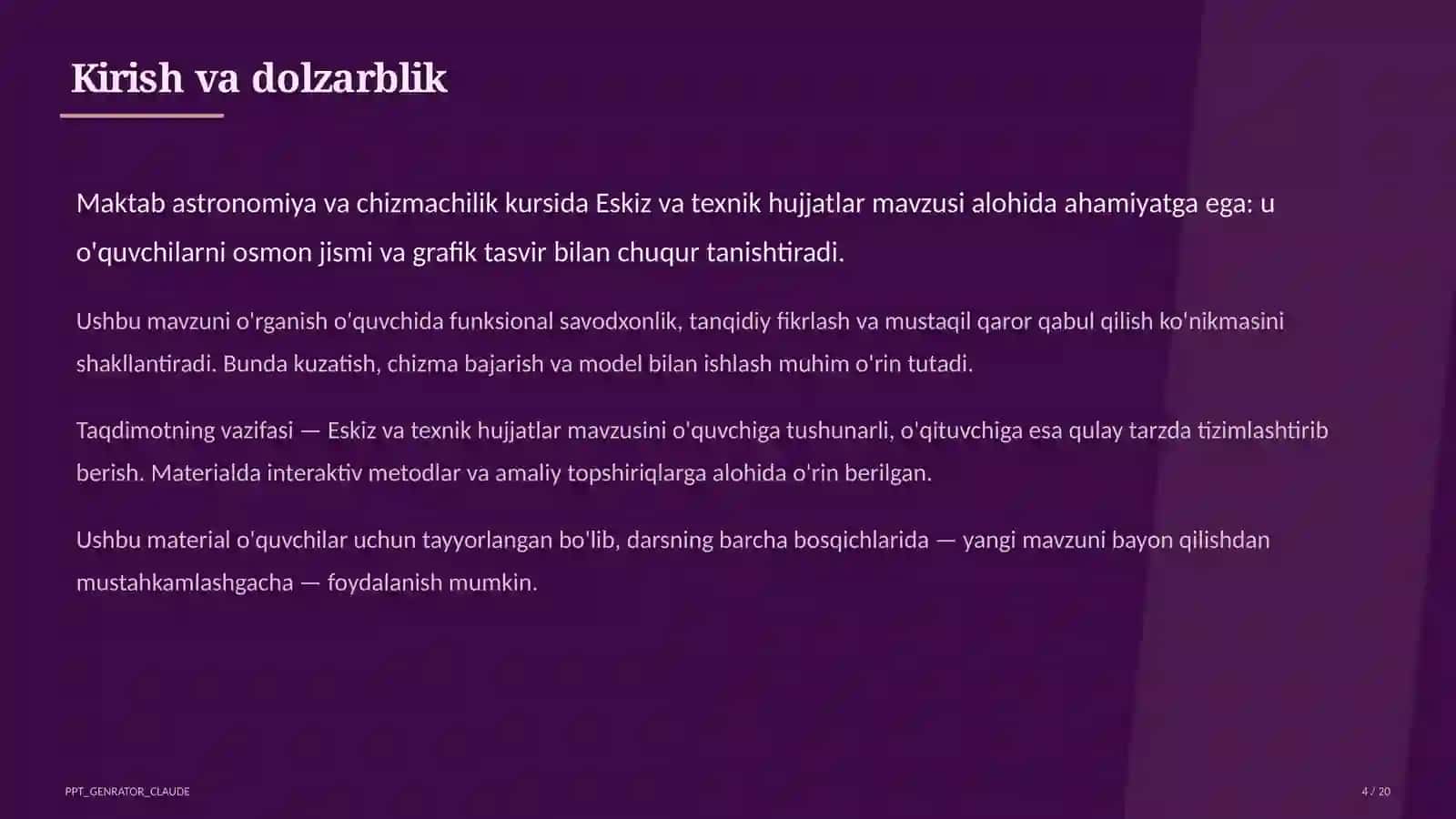 Eskiz va texnik hujjatlar (9-sinf) 4