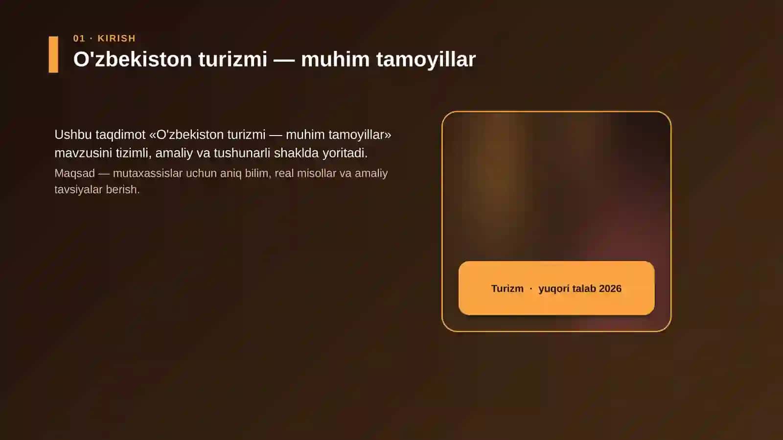 O'zbekiston turizmi — muhim tamoyillar 4