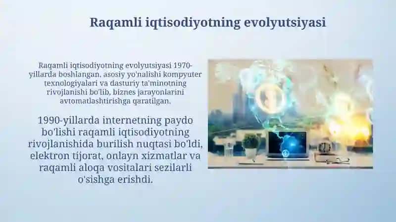 Raqamli iqtisodiyotning nazariy asoslari va rivojlanish istiqbollari 4