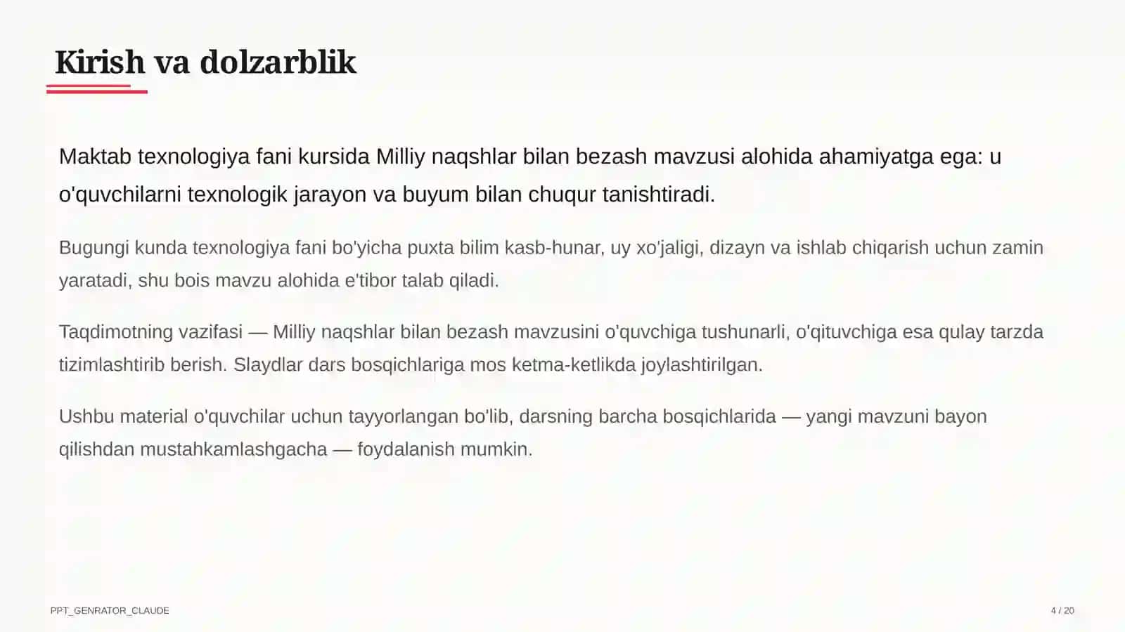 Milliy naqshlar bilan bezash (3-sinf) 4