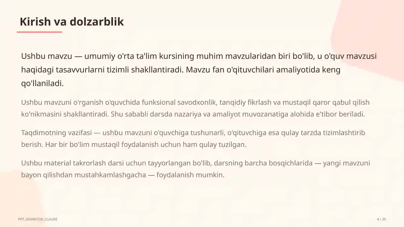 Universal ta'lim dizayni (UDL) 4