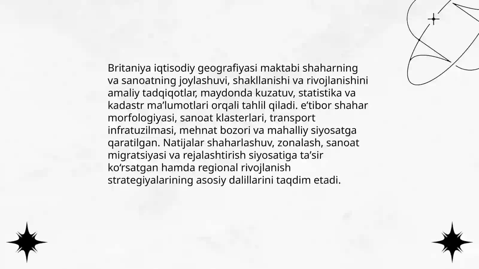 Iqtisodiy geografiyada shakllangan ilmiy maktablar. Iqtisodiy geografiyaning asosiy nazariya va konsepsiyalari boʻyicha hisobot tahlil grafiklarni toʻplab borish 4
