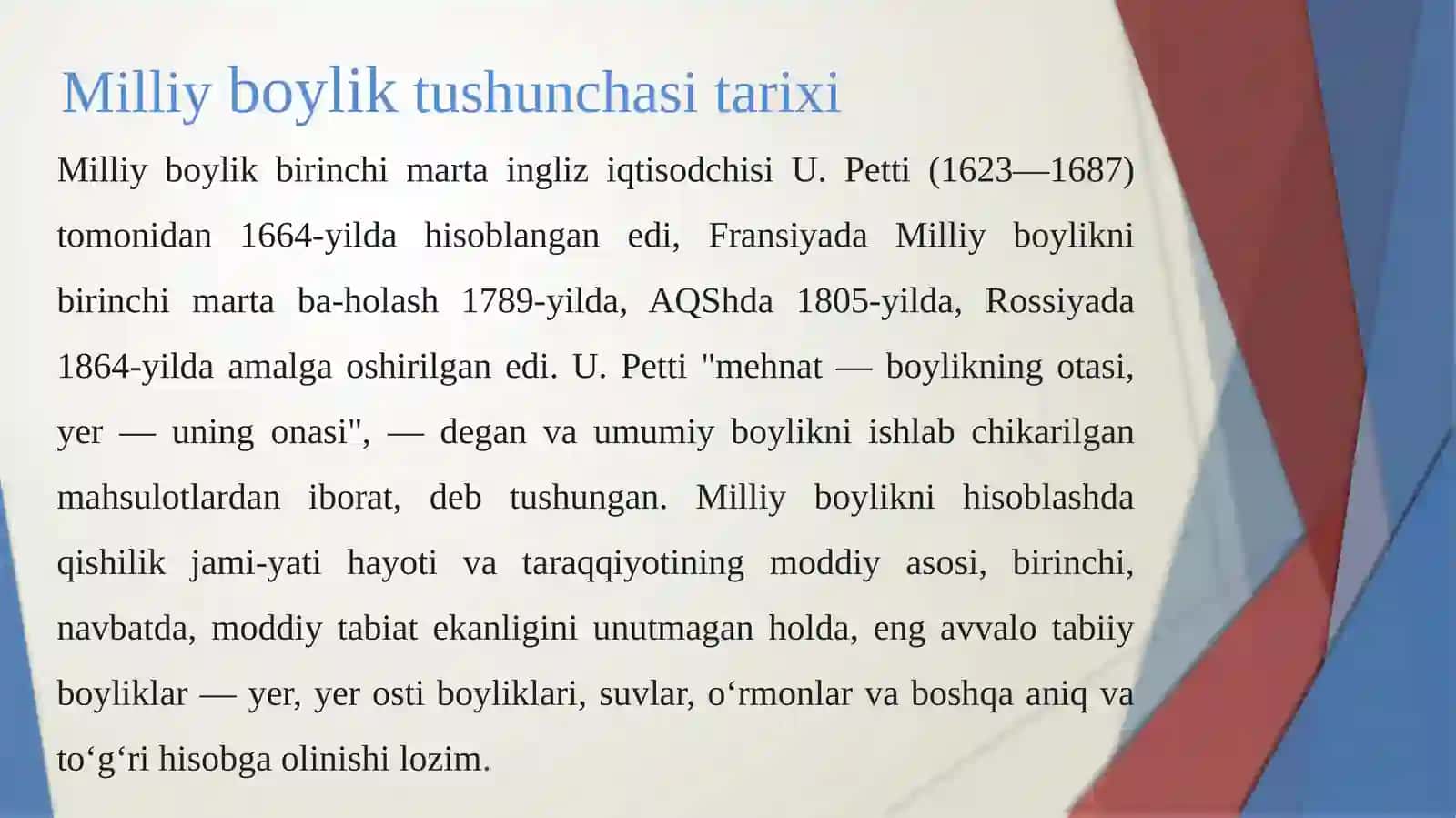 Milliy boylik va uning tarkibi ko'rsatkichlari 4