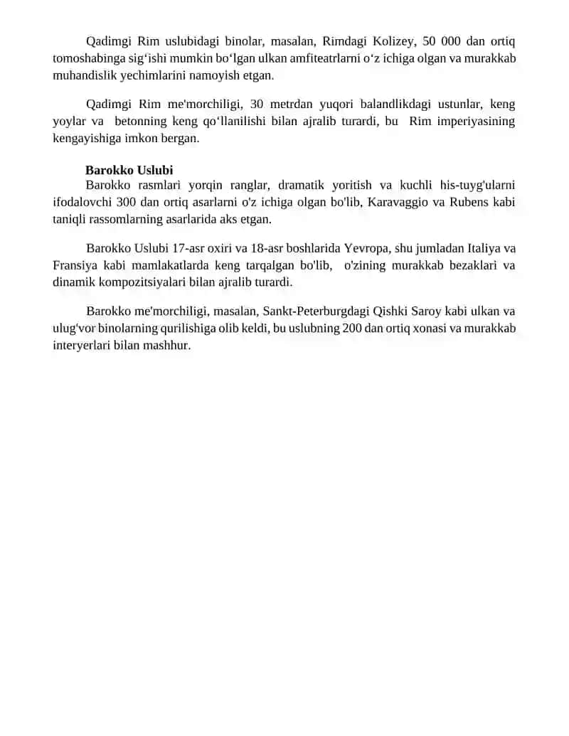 Maxsus Tarixiy uslublar 4