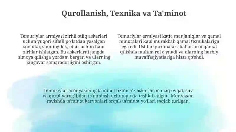 Amir Temur armiyasi 4
