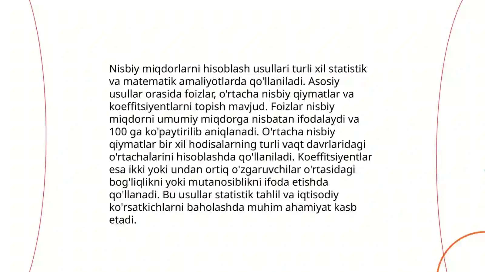 Nisbiy miqdorlar, ularning tibbiyotda qoʻllanilishi 4