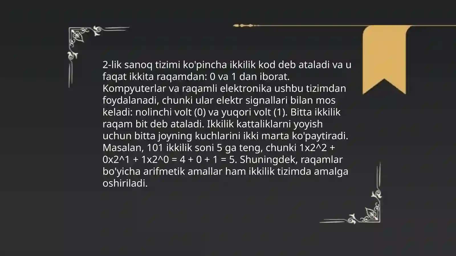 Sanoq sistemalari 4