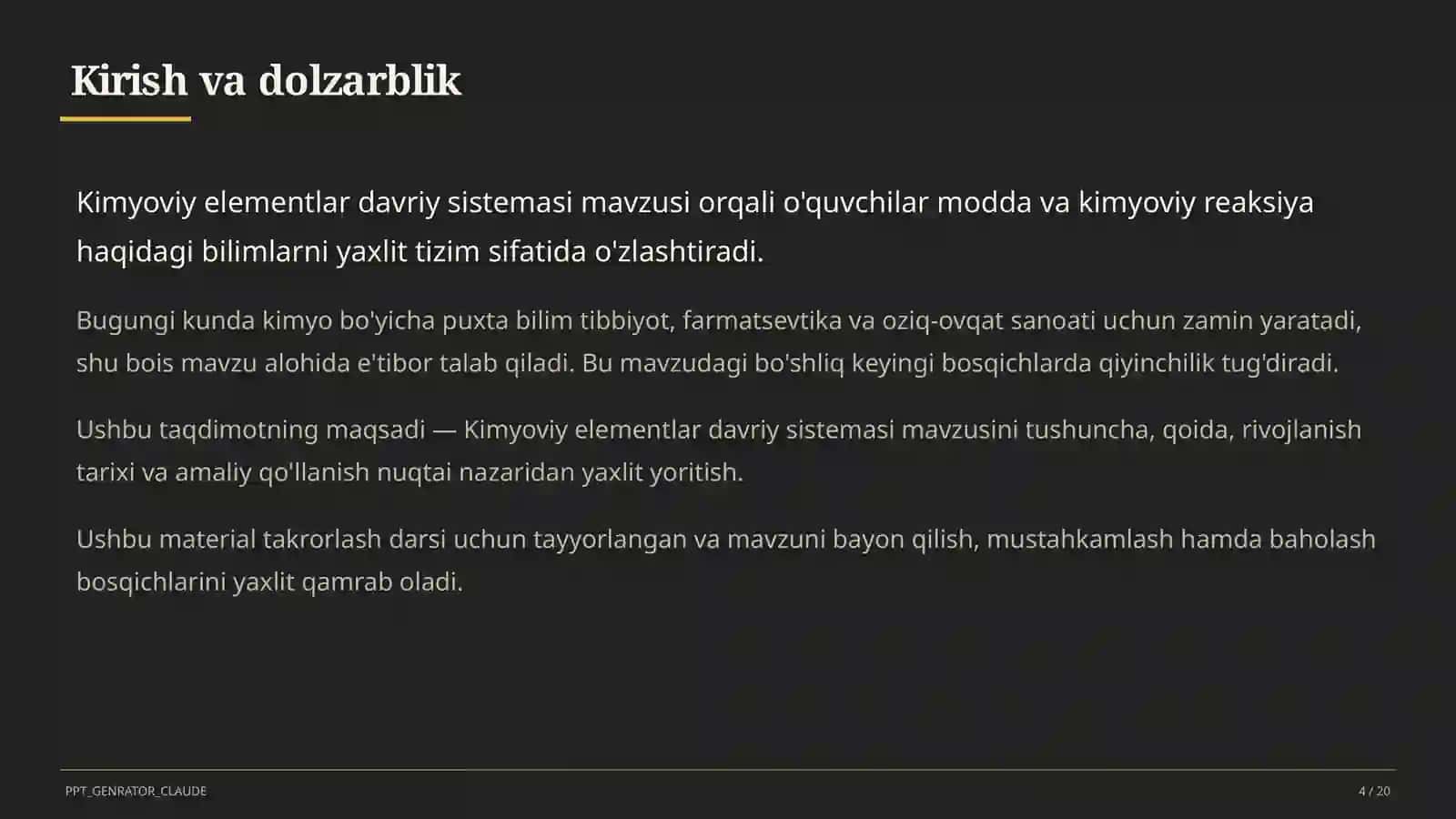 Kimyoviy elementlar davriy sistemasi (8-sinf) 4