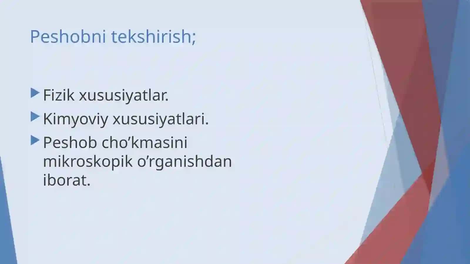 Peshob klinik tahlili 4