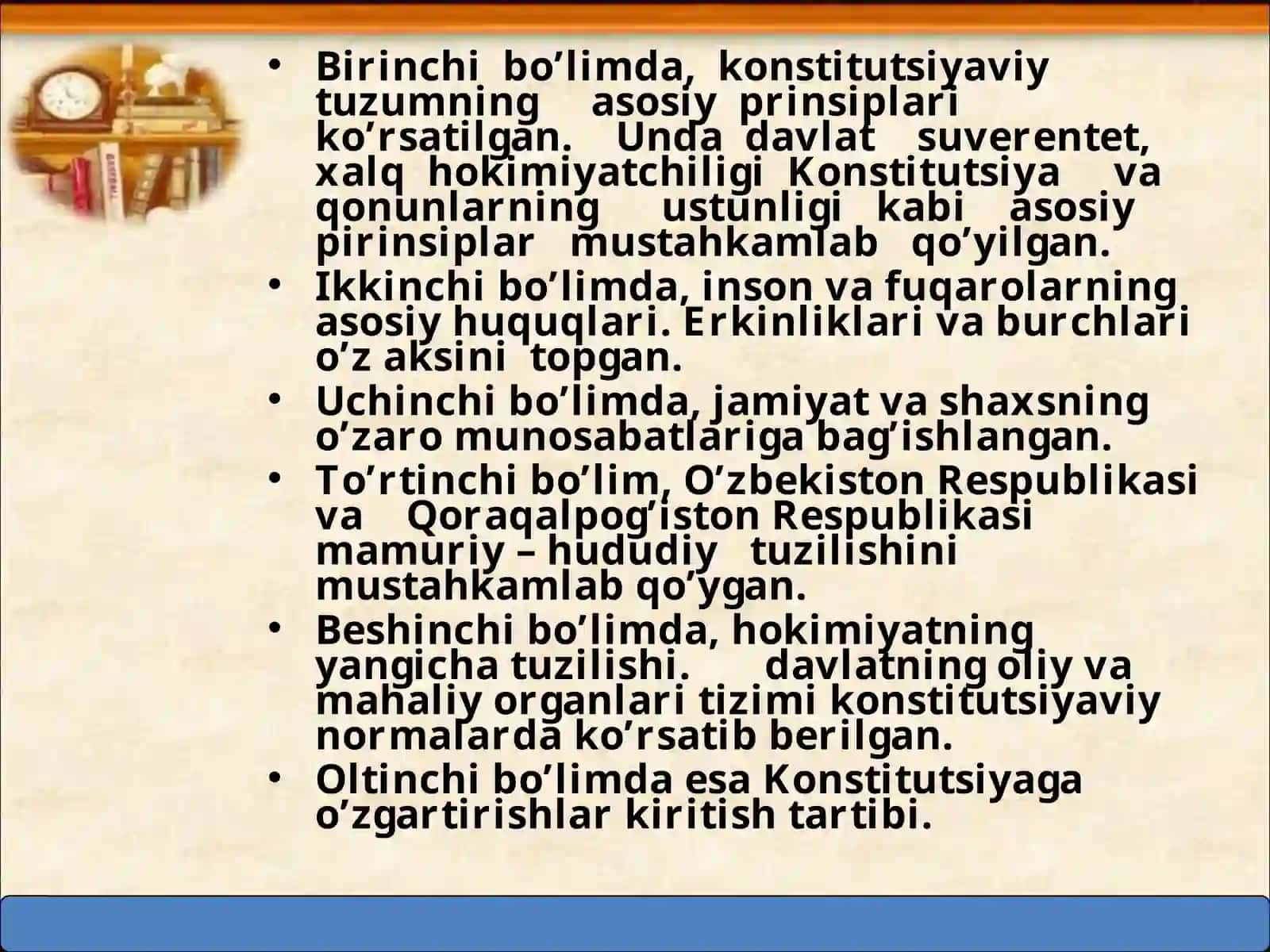 O’zbekiston respublikasi konstitutsiyasi va xorijiy konstitutsiyachilik tajribasi 4
