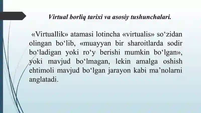 Virtual borliq ilovalar bilan ishlash 4