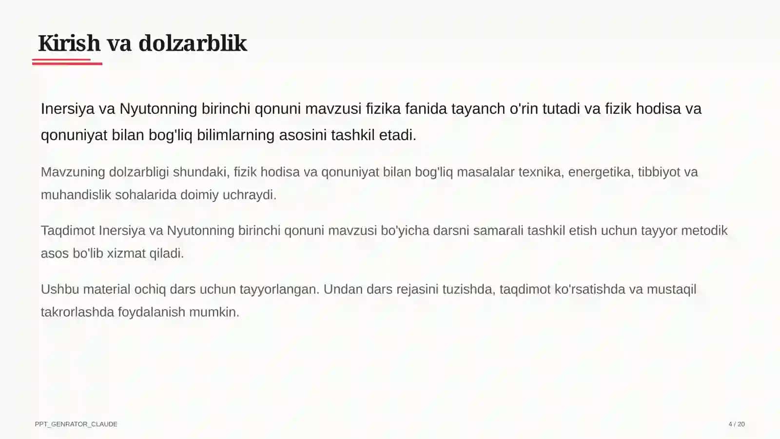 Inersiya va Nyutonning birinchi qonuni (7-sinf) 4