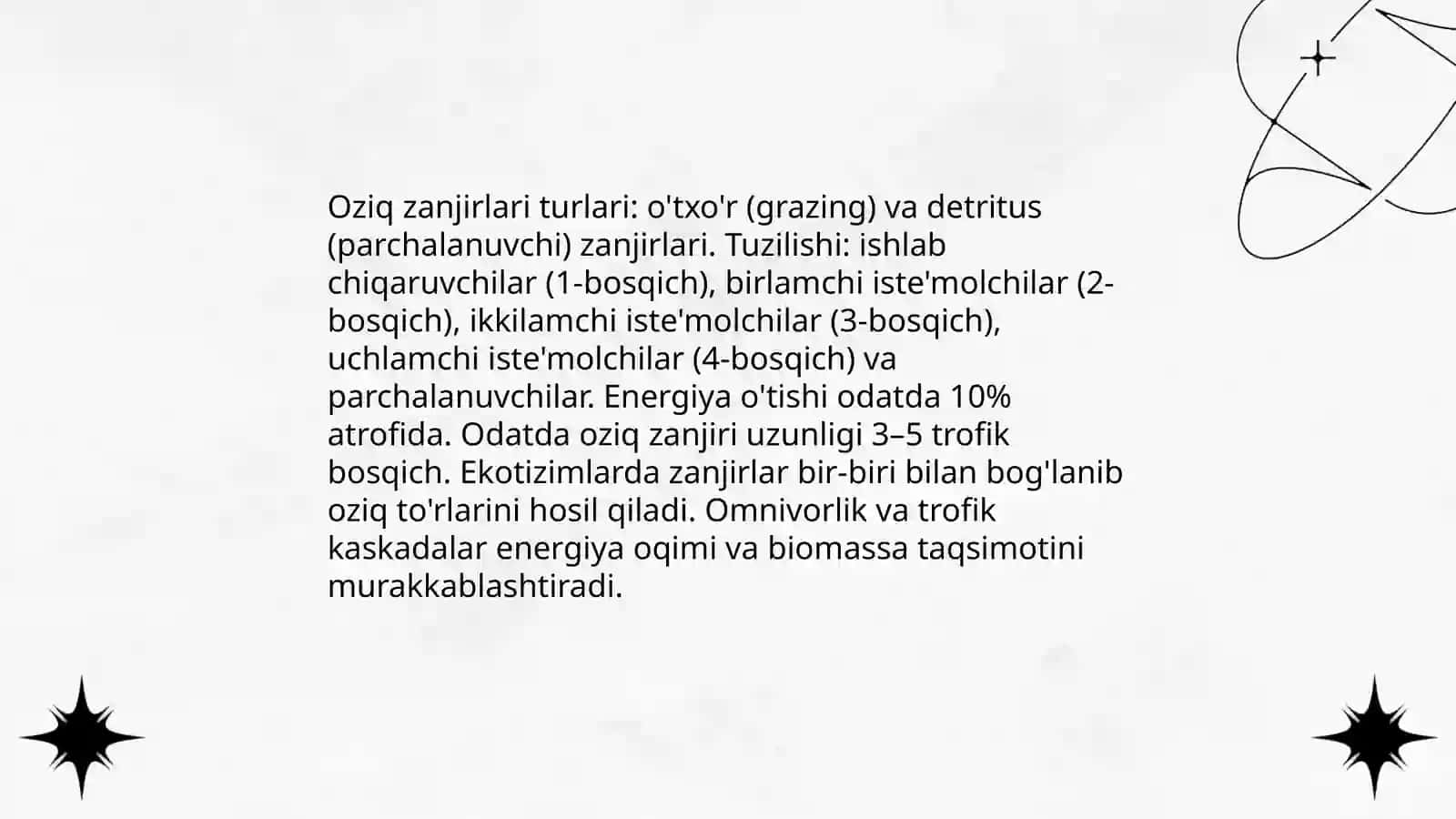 Ekosistemaning trofik strukturasi 4