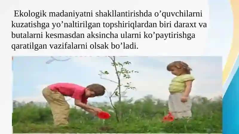 Ekologik madaniyatni shakllantirish 4