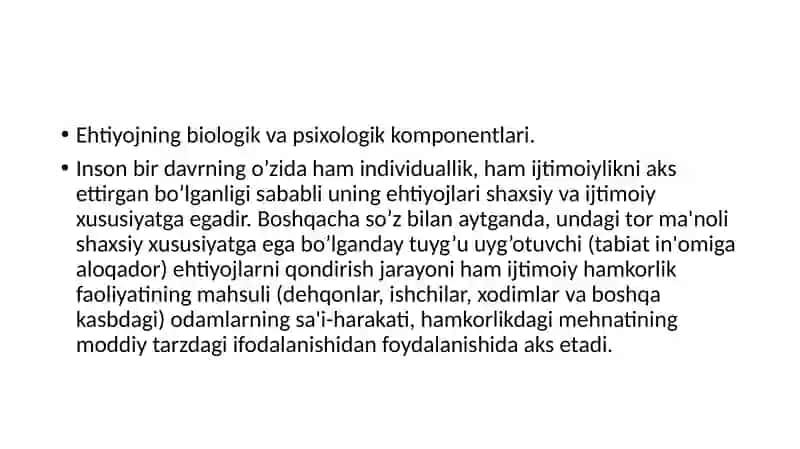 Ehtiyoj faollikni o'zga keltruvchi turtki sifati va ehtiyoj o'rganish metodlari 4