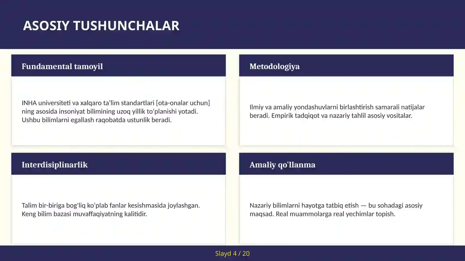 INHA universiteti va xalqaro ta'lim standartlari [ota-onalar uchun] 4