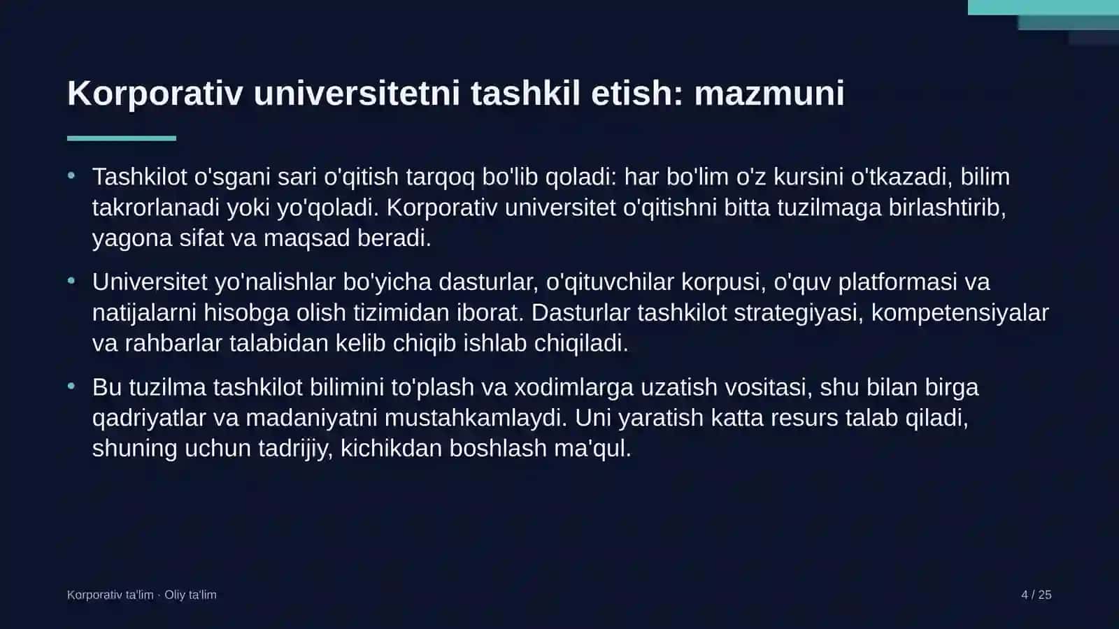 tashqi savdoda korporativ universitetni tashkil etish 7127 4
