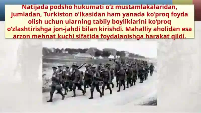 Birinchijahonurushining Turkiston g‘ata’siri 4