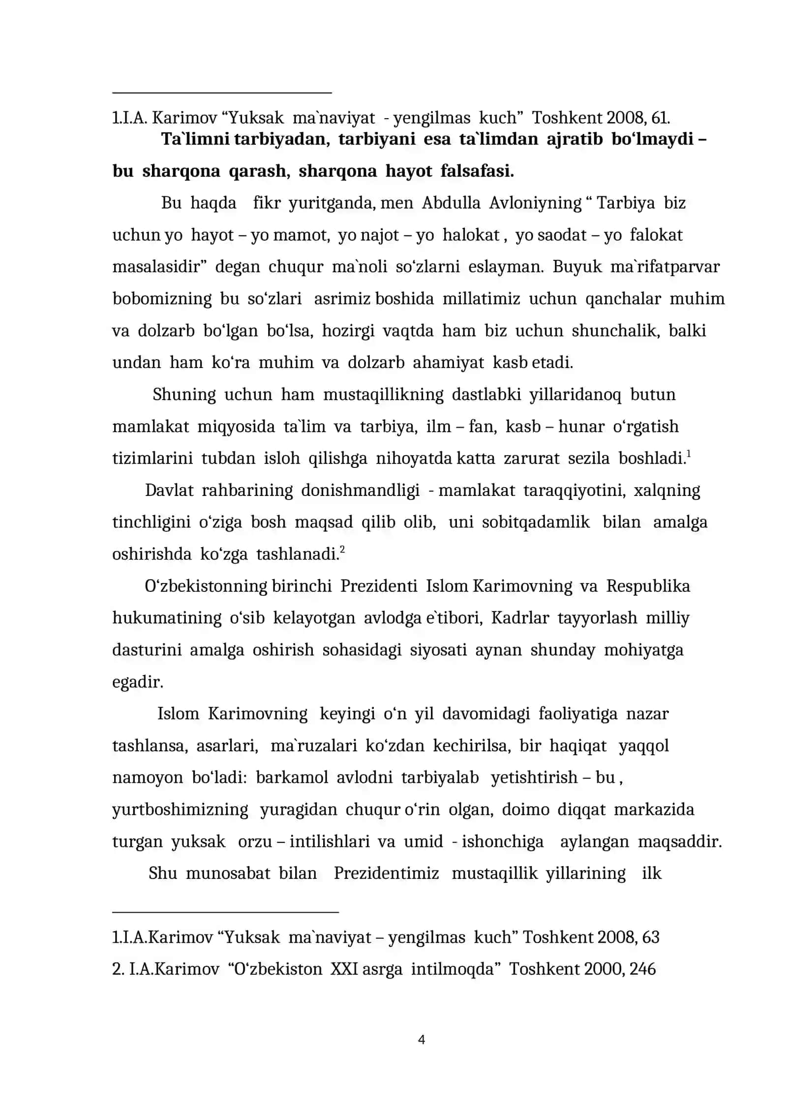 Hozirgi zamon ingliz tilida gerundning sintaktik, sintaktik – semantik tahlili va uning o‘zbek tilida berilishi 4