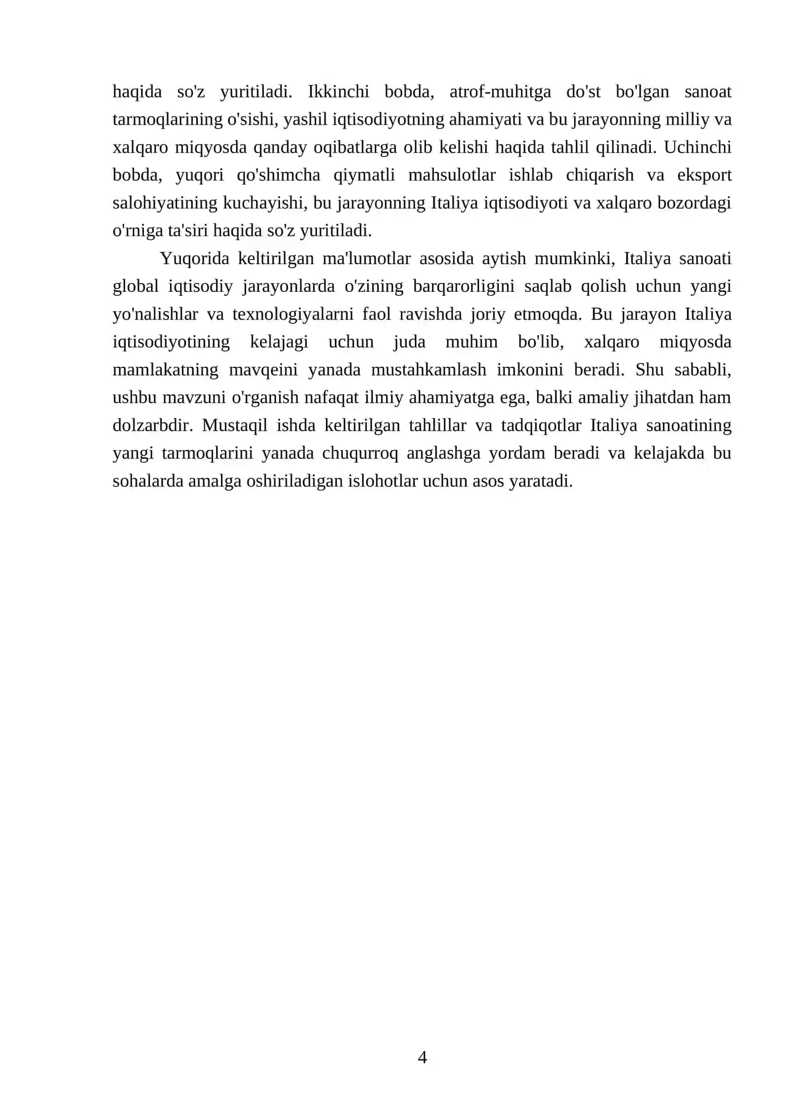Italiya sanoatining eng yangi tarmoqlari 4